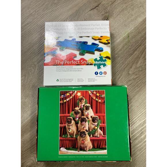 Jigsaw Puzzle Bundle Set of 2 300 Piece Christmas & Sea Turtle Pug-Mas Theme - Picture 9 of 9